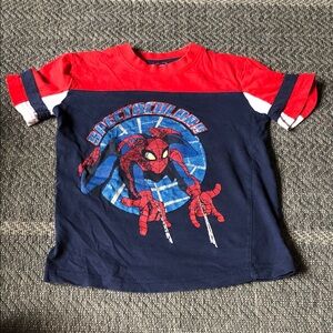 Kids Navy & Red Spider man “spectacular” Graphic Tee